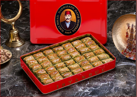 Premium Pistachio Ankara Baklava (XL Metal - Tin Box)