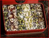 ROUND MIXED TURKISH DELIGHT WITH NUTS METAL BOX  350 GR