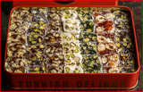 ROUND MIXED TURKISH DELIGHT WITH NUTS METAL BOX  570 GR