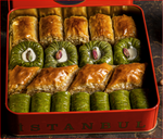 Pistachio - Walnut Baklava Assortment Small Metal Box